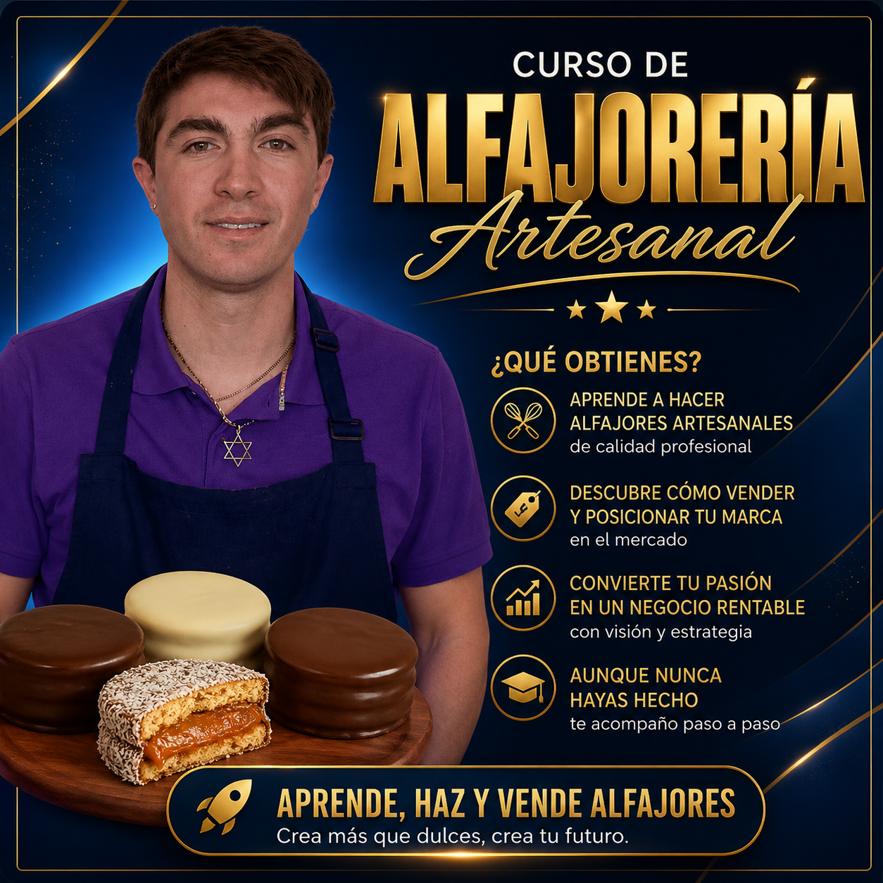Aprende a hacer alfajores artesanales y empieza a vender desde casa