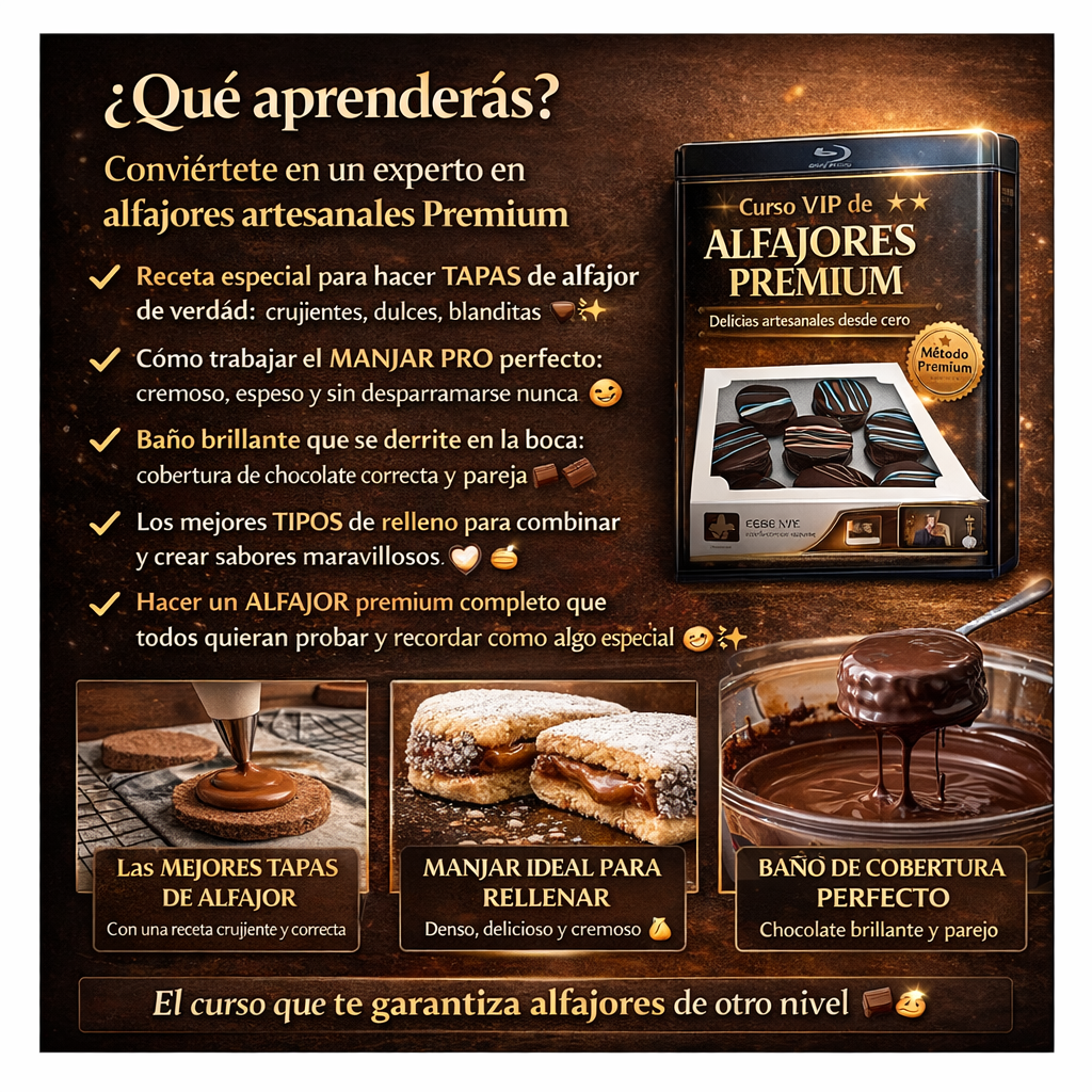 Aprende a hacer alfajores artesanales y empieza a vender desde casa
