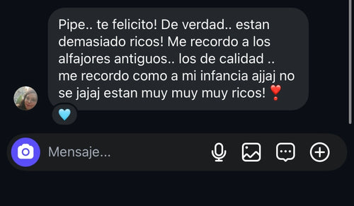 Mensaje real de cliente